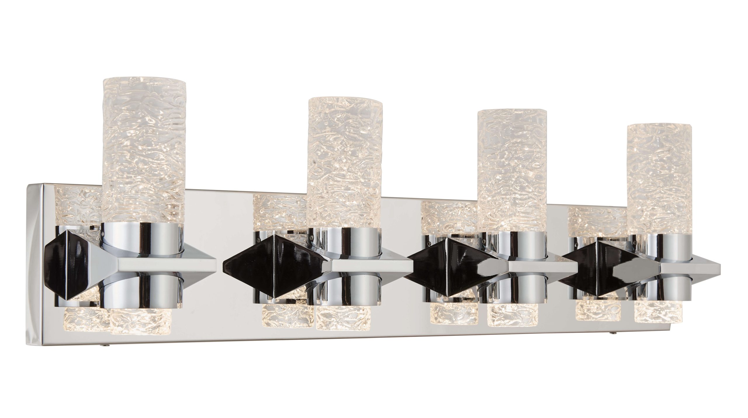 4 Light Solid Crystal Glass Vanity - Image 3