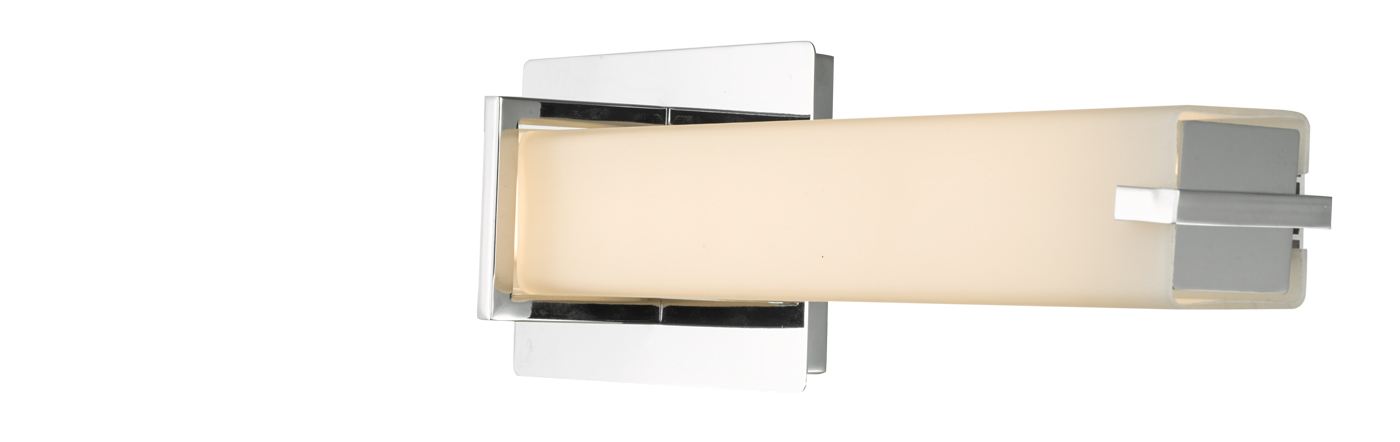 Miter Glass Vanity with Chrome Brackets - Image 8