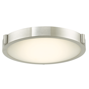 11" Low Profile Frosted Glass Flushmount - CH-Chrome