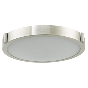 13" Low Profile Frosted Glass Flushmount - BN-Brushed Nickel