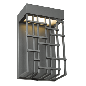 Small Wet Location Lattice Shade Wall Fixture - MB-Matte Black