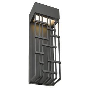 Medium Wet Location Lattice Shade Wall Fixture - MB-Matte Black