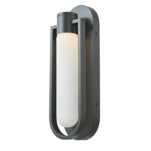 Marine Grade Wet Location Wall Fixture with Frosted Glass Diffuser - MB-Matte Black