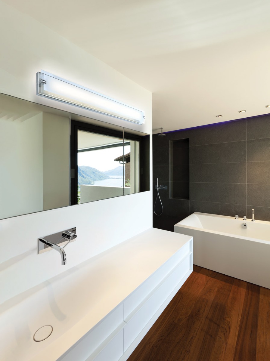 Flat Panel Water Glass LED Vanity - Image 3