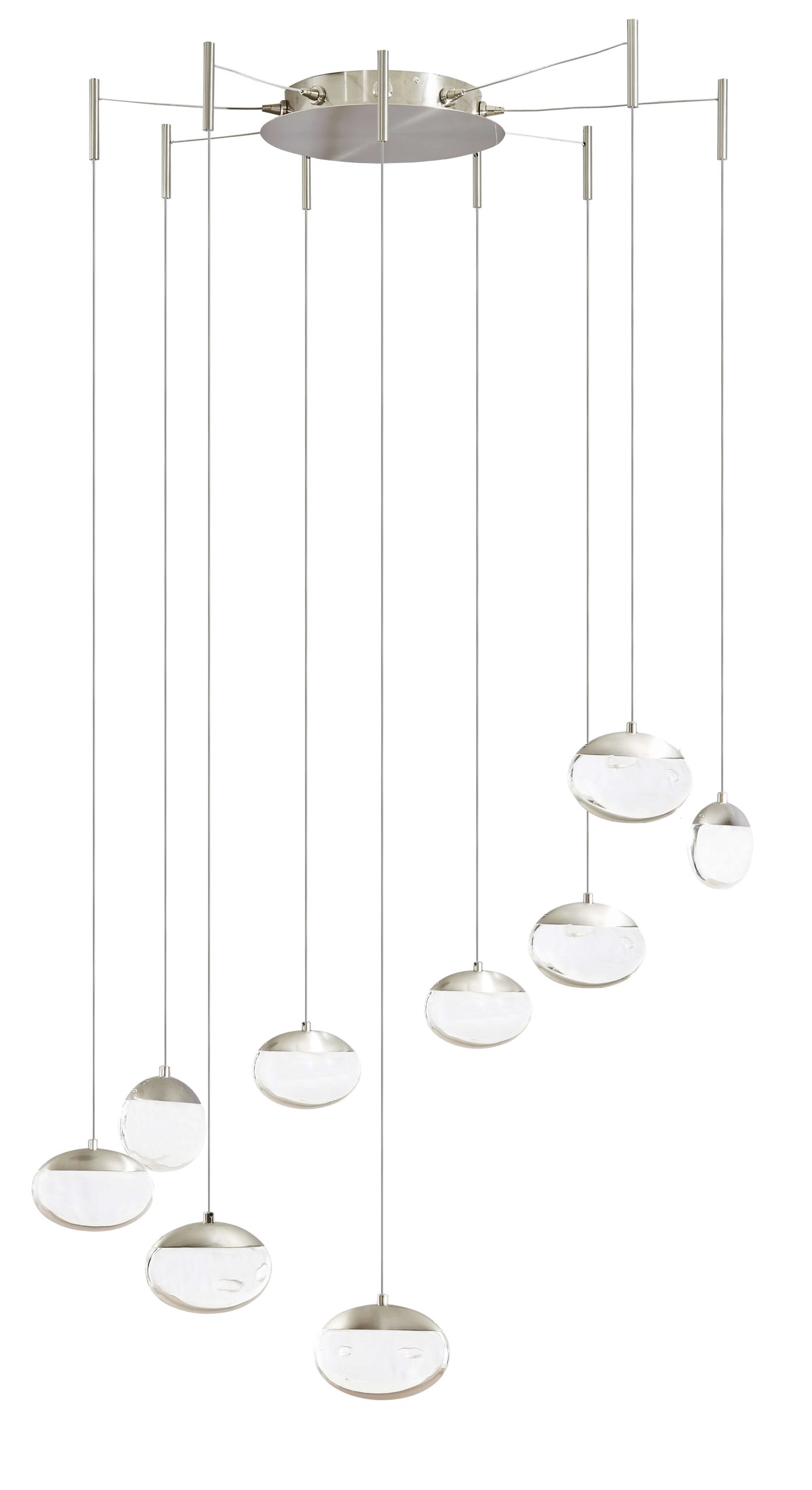 9- Light Pendant with Teardrop Glass