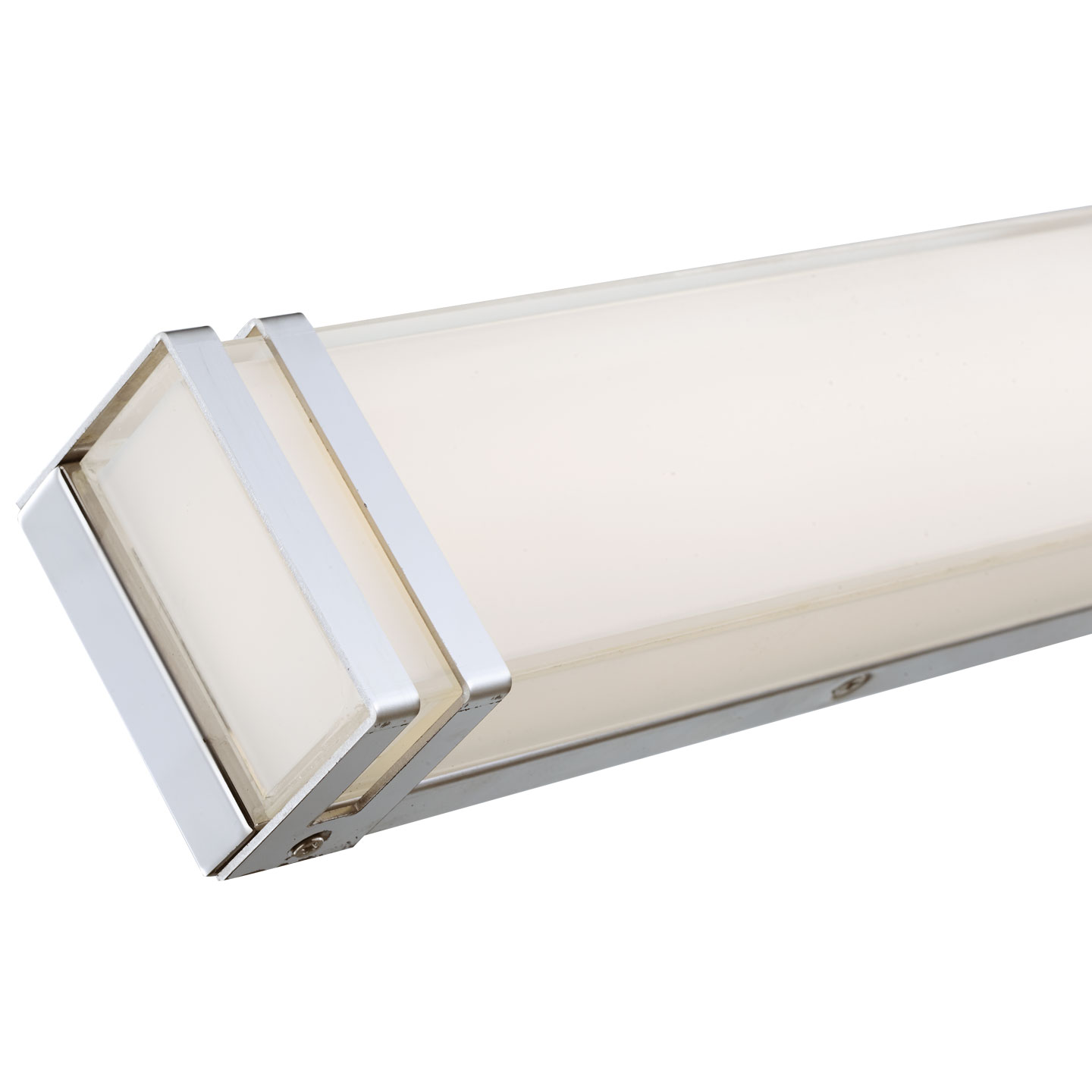 Miter Glass Vanity with Chrome Brackets - Image 4