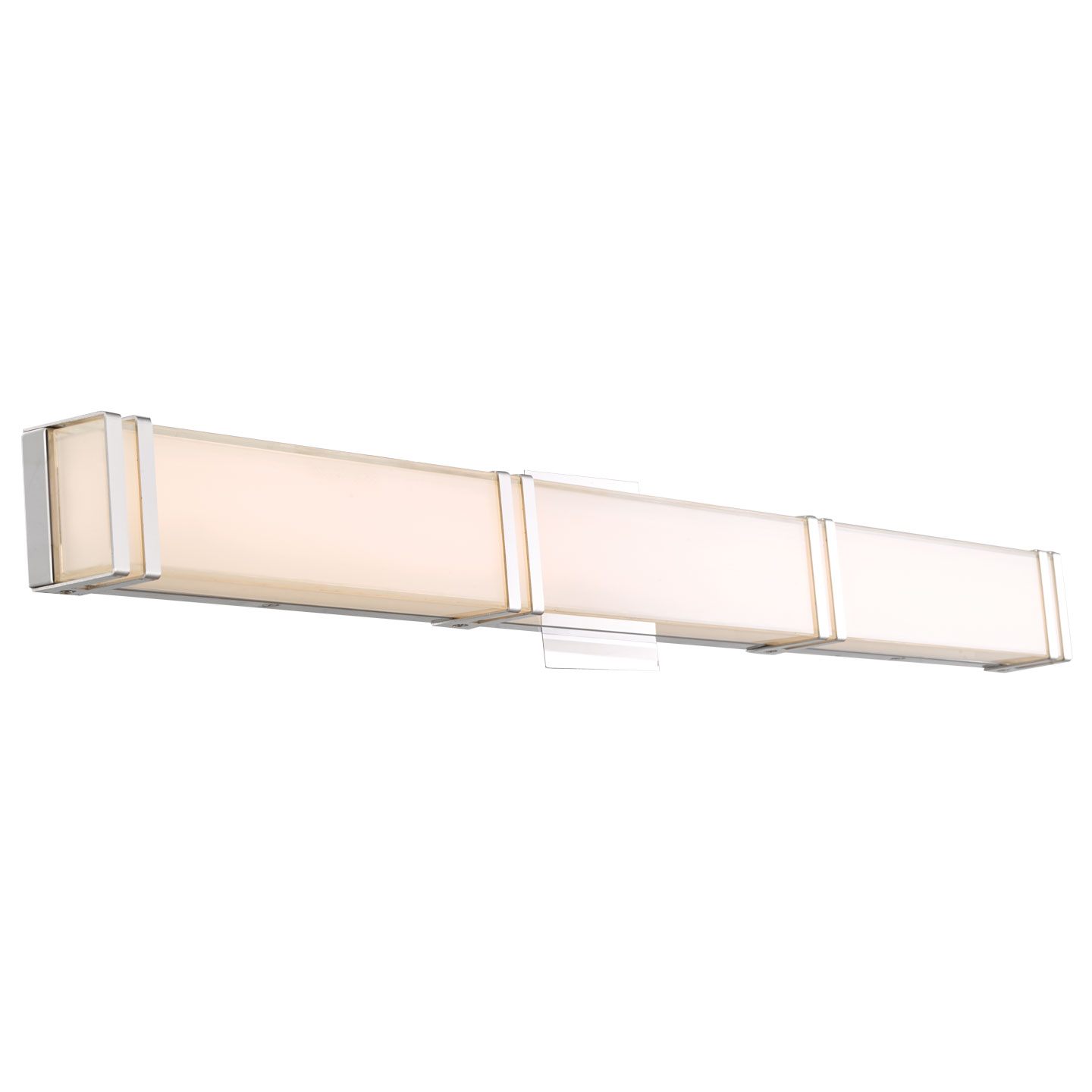Miter Glass Vanity with Chrome Brackets - Image 3